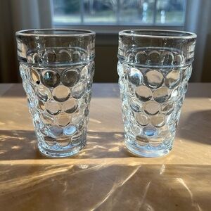 Vintage Raised Bubble Juice Glasses Set of Two